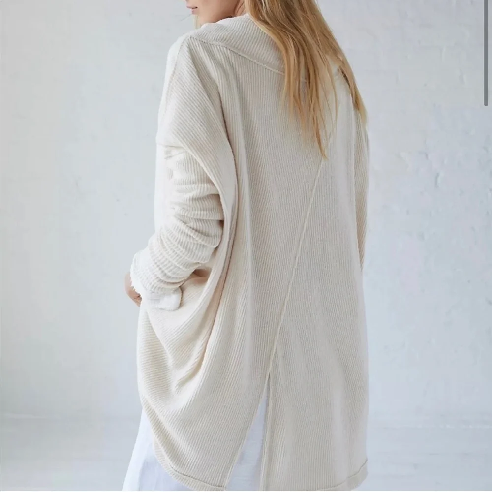 FREE PEOPLE Cozy JUICY RIBBED TUNIC Pink S NWT
